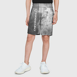 Шорты детские Chevrolet - grey gradient по-вертикали, цвет: 3D-принт — фото 2