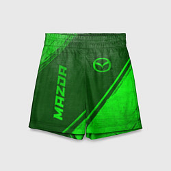 Детские шорты Mazda - green gradient вертикально