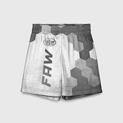 Шорты детские FAW - white gradient по-вертикали, цвет: 3D-принт