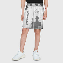 Шорты детские Citroen - white gradient вертикально, цвет: 3D-принт — фото 2