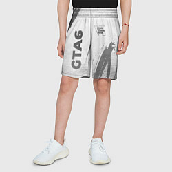 Шорты детские GTA6 - white gradient вертикально, цвет: 3D-принт — фото 2
