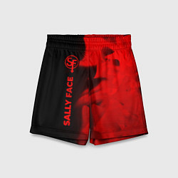 Шорты детские Sally Face - red gradient по-вертикали, цвет: 3D-принт