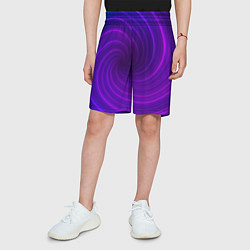 Шорты детские Фиолетовая спираль, цвет: 3D-принт — фото 2