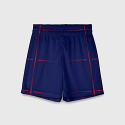 Шорты детские Color blue red stripes, цвет: 3D-принт