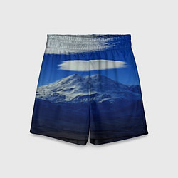 Шорты детские Эльбрус с облаками, цвет: 3D-принт