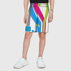 Шорты детские Цветное абстрактное искусство, цвет: 3D-принт — фото 2