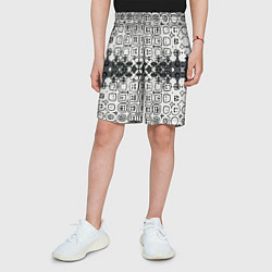 Шорты детские Серая узорчатая метаморфоза, цвет: 3D-принт — фото 2