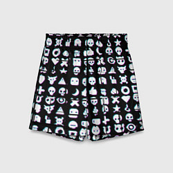Шорты детские Любовь смерть и роботы глитч, цвет: 3D-принт
