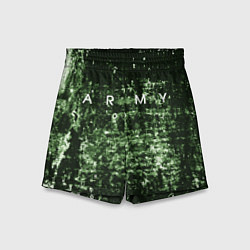 Шорты детские Армия на защитном цвете, цвет: 3D-принт