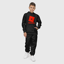 Костюм хлопковый детский Roblox Logo, цвет: черный — фото 2