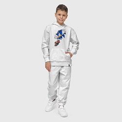 Костюм хлопковый детский Sonic, цвет: белый — фото 2
