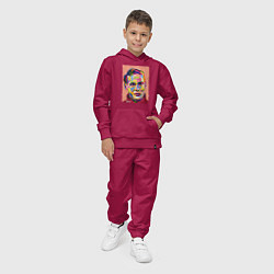 Костюм хлопковый детский Van Dijk, цвет: маджента — фото 2