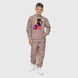 Костюм хлопковый детский Фирмино - Ливерпуль, цвет: пыльно-розовый — фото 2