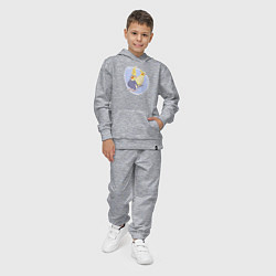 Костюм хлопковый детский Попугаи Корелла Птицы, цвет: меланж — фото 2