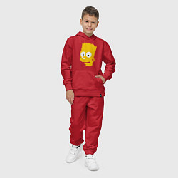 Костюм хлопковый детский Барт Симпсон - портрет, цвет: красный — фото 2