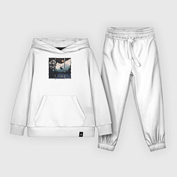 Костюм хлопковый детский Оранжевая луна и тарзанка, цвет: белый