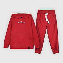 Костюм хлопковый детский Hitman - лого, цвет: красный