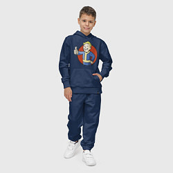 Костюм хлопковый детский Vault boy like, цвет: тёмно-синий — фото 2