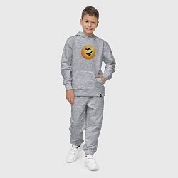 Костюм хлопковый детский Пара птиц на фоне солнца, цвет: меланж — фото 2