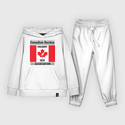 Костюм хлопковый детский Федерация хоккея Канады, цвет: белый