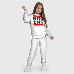 Костюм хлопковый детский Boxing knockout skills, цвет: белый — фото 2