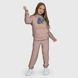 Костюм хлопковый детский Персонажи игры Радужные друзья, цвет: пыльно-розовый — фото 2