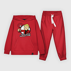 Костюм хлопковый детский Vault boy - nuka cola, цвет: красный