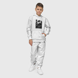 Костюм хлопковый детский Аниме Формула 1 комикс, цвет: белый — фото 2