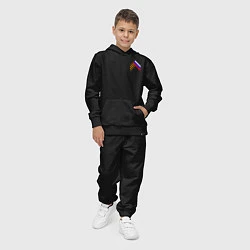 Костюм хлопковый детский Триколор георгиевская лента, цвет: черный — фото 2