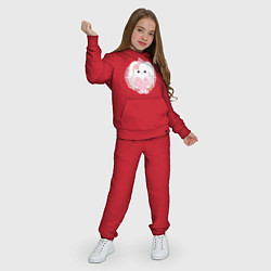 Костюм хлопковый детский Зайка в пижаме, цвет: красный — фото 2