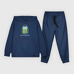 Костюм хлопковый детский Эмблема федерации футбола Аргентины, цвет: тёмно-синий