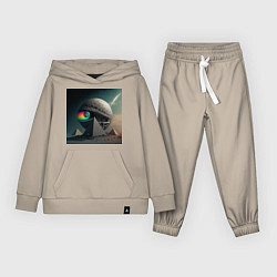 Костюм хлопковый детский Тайны и мифы пирамид, цвет: миндальный