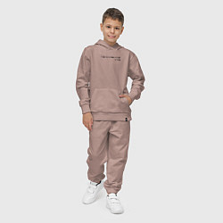 Костюм хлопковый детский Счастья штаны полные, цвет: пыльно-розовый — фото 2
