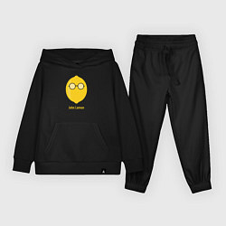 Костюм хлопковый детский John Lemon, цвет: черный