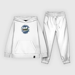 Костюм хлопковый детский А девушки потом, цвет: белый