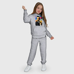 Костюм хлопковый детский Salvador Dali and cat, цвет: меланж — фото 2