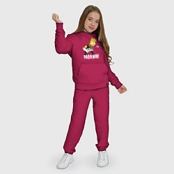 Костюм хлопковый детский Paramore Барт Симпсон рокер, цвет: маджента — фото 2