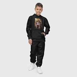 Костюм хлопковый детский Футболист лионель месси, цвет: черный — фото 2
