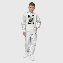 Костюм хлопковый детский Нарисованный астронавт, цвет: белый — фото 2