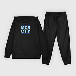 Костюм хлопковый детский Run Manchester city, цвет: черный