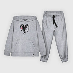 Детский костюм Black ribs with a heart inside