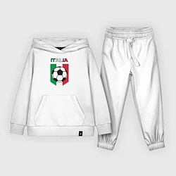 Костюм хлопковый детский Футбол Италии, цвет: белый