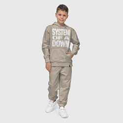 Костюм хлопковый детский SoD - System of a Down, цвет: миндальный — фото 2
