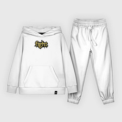Костюм хлопковый детский Fight graffiti, цвет: белый