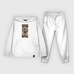 Костюм хлопковый детский Бендер в стиле ретрофутуризма, цвет: белый