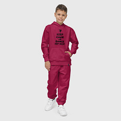 Костюм хлопковый детский Keep calm and dance hip hop, цвет: маджента — фото 2