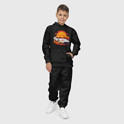 Костюм хлопковый детский Ретро Феррари, цвет: черный — фото 2