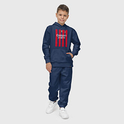 Костюм хлопковый детский ФК Милан форма 2223 домашняя, цвет: тёмно-синий — фото 2