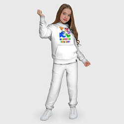 Костюм хлопковый детский Rainbow Friends персонажи, цвет: белый — фото 2