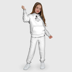 Костюм хлопковый детский Космонавт сидит на планете, цвет: белый — фото 2